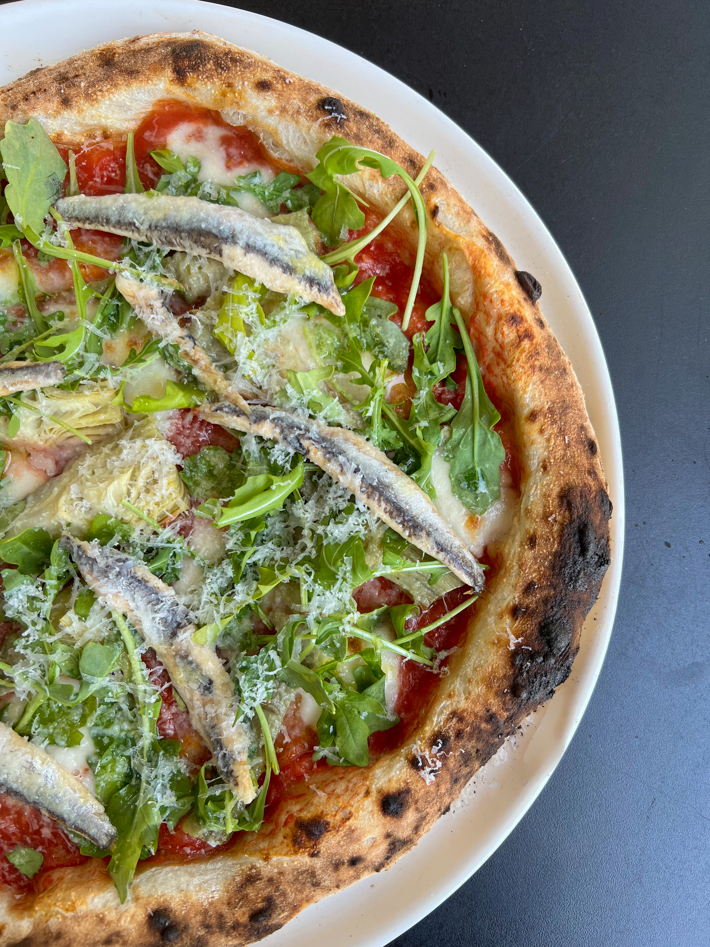 September's Special - White Anchovies & Artichoke Pizza